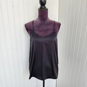 Relaxed Black Sleeveless Camisole Top